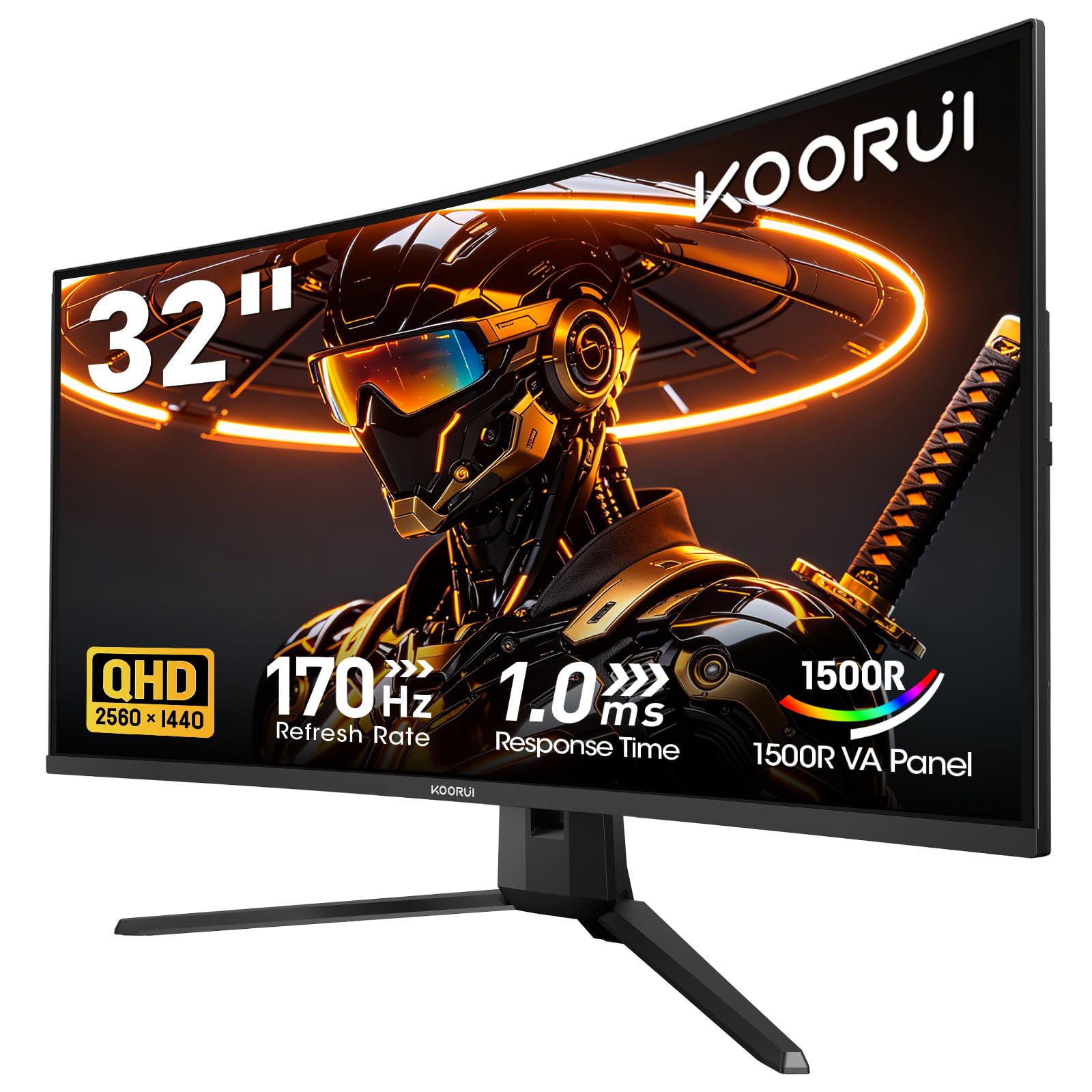 31.5インチ　ゲームミングモニター　湾曲　QHD 170Hz KOORUI Amazon.co.jp: KOORUI 31.5インチ湾曲ゲーミングモニター 170Hz 1ms