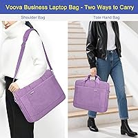 Vista 2 de Voova Laptop Bag Case 17 17.3 Inch Computer Sleeve Messenger Bag with Shoulder Strap Expandable Waterproof Large Capacity Business Briefcase for