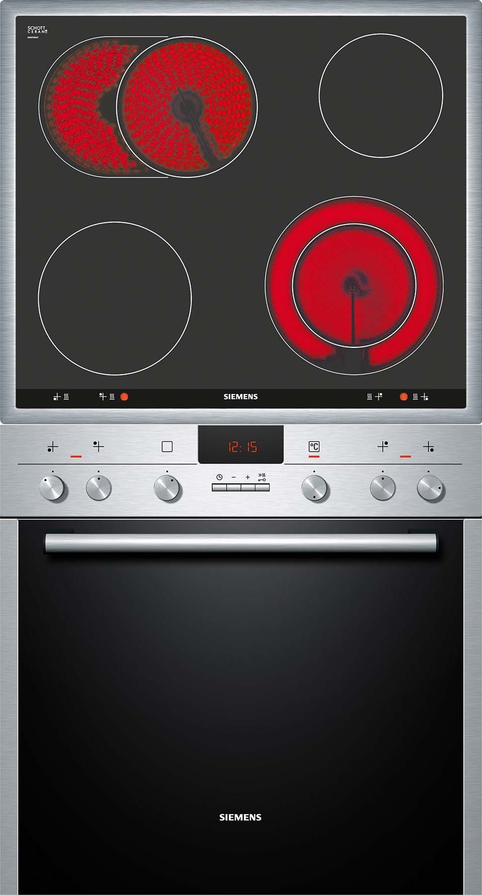Cuisinière vitrocéramique Siemens EQ271EK1ED encastrable en inox durable