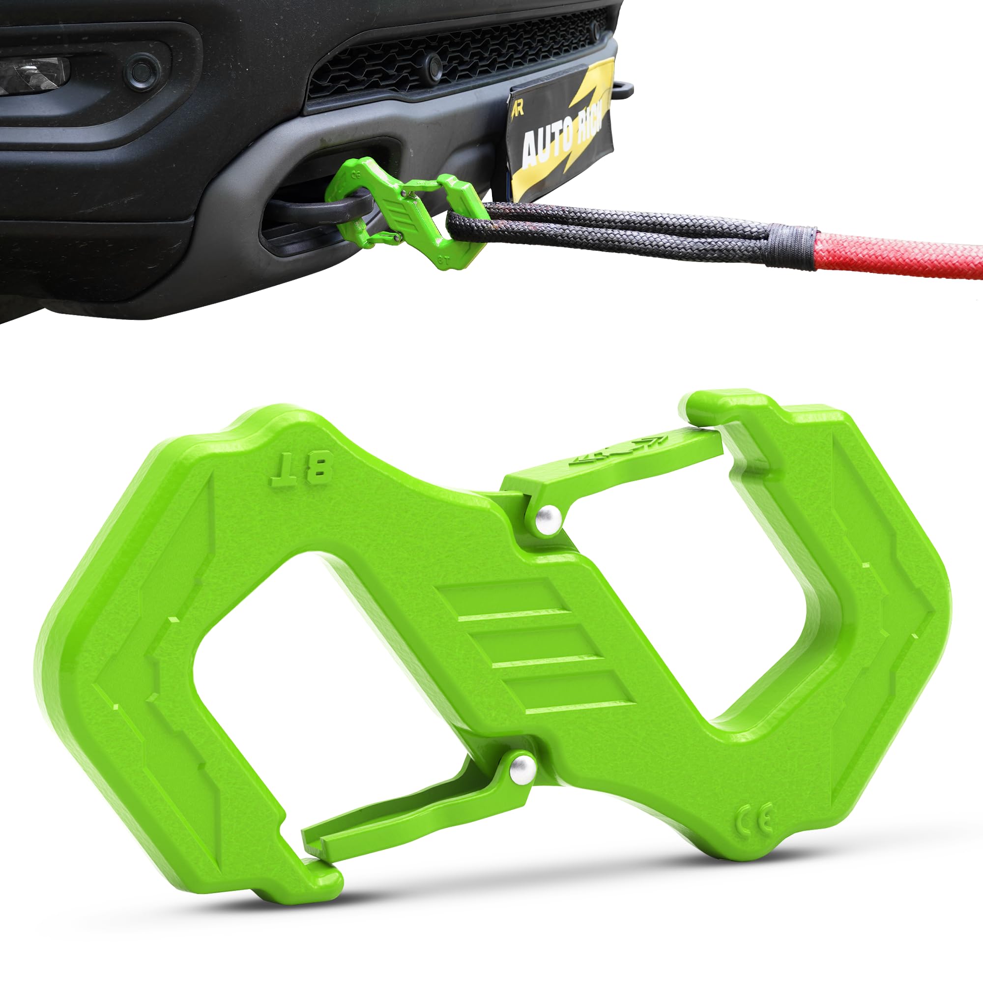 3/8" S Tow Hook, 33,000Lbs MBS Quick Winch Recovery Shackle Hook