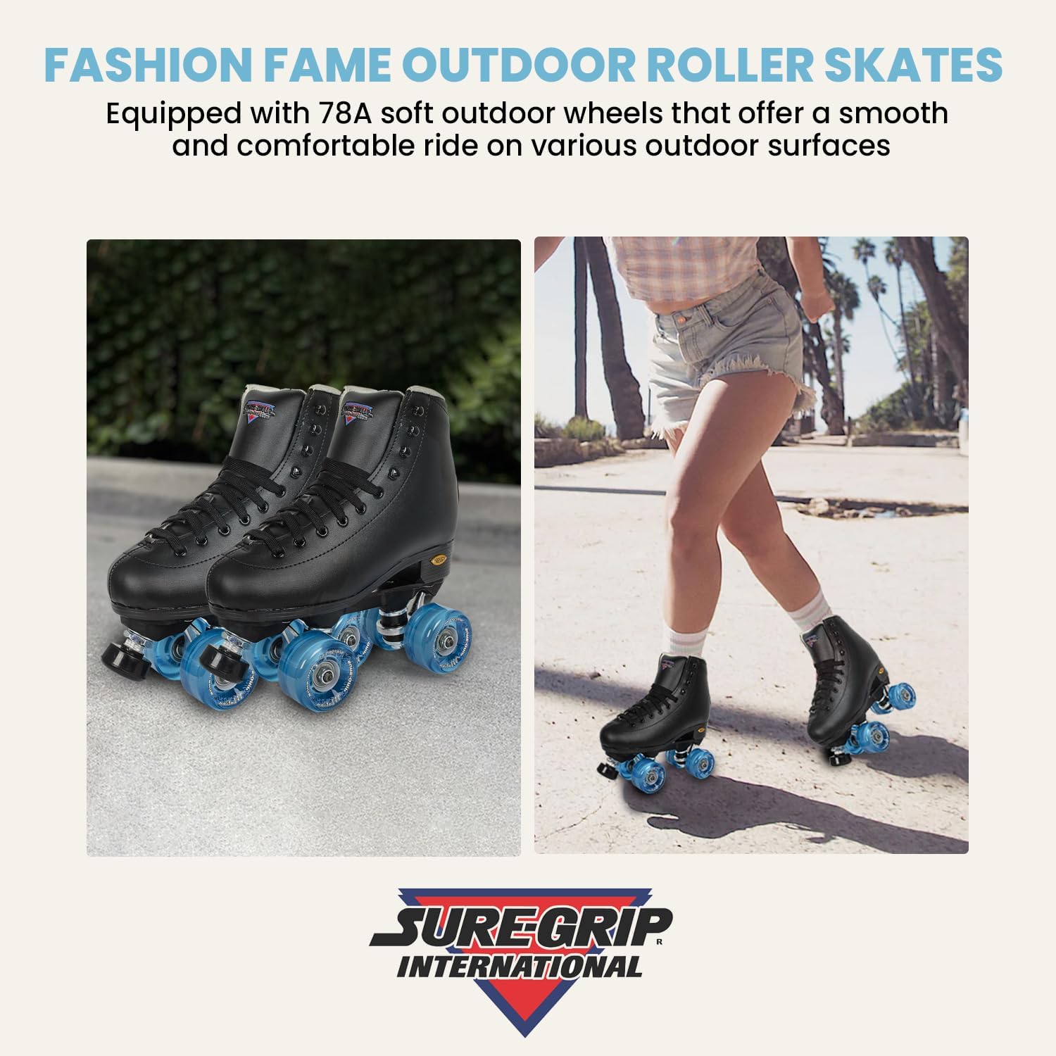 Sure-Grip Fame Outdoor Roller Skates