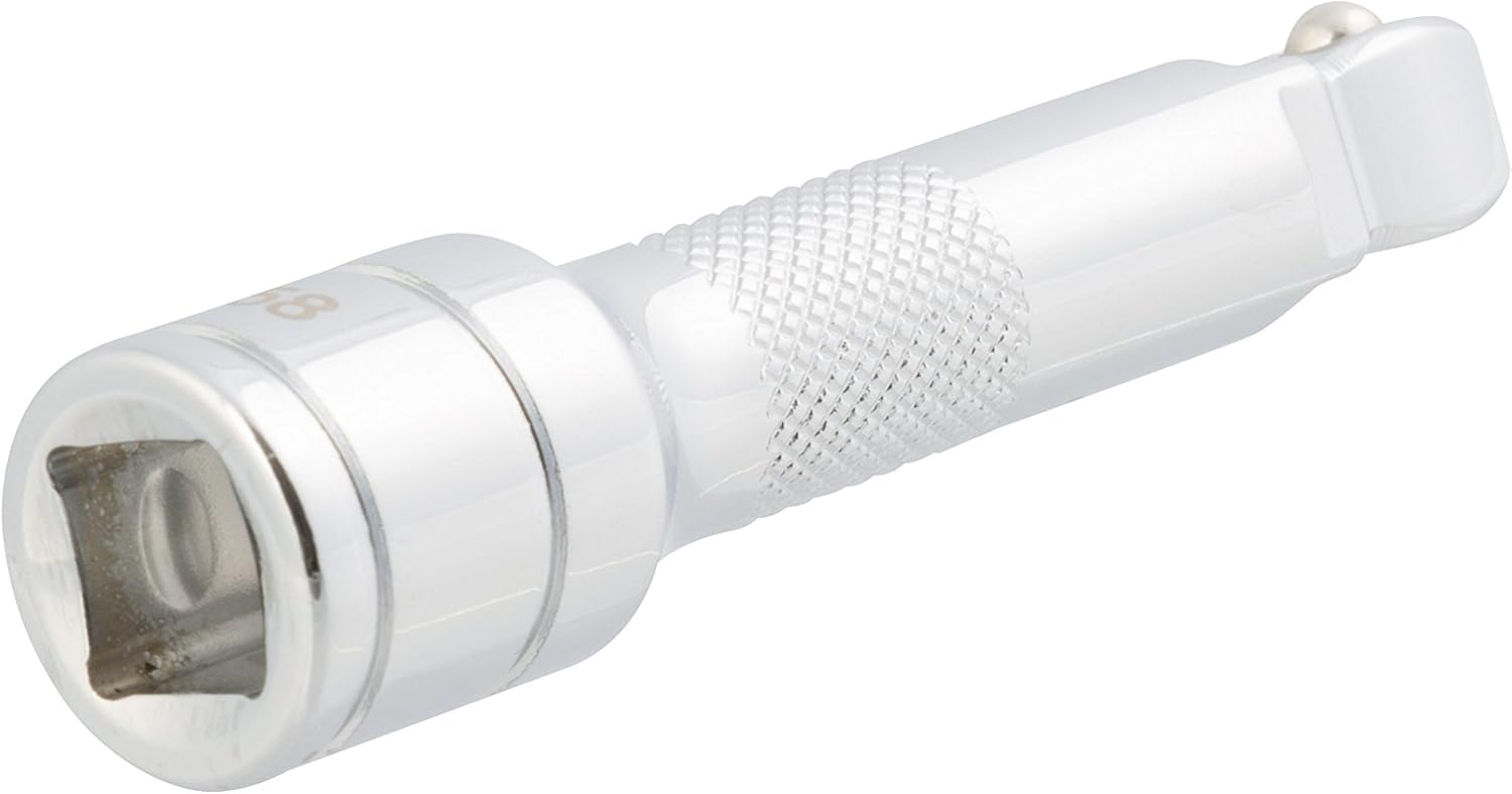 Steelman 3/8-inch Drive x 3-inch Wobble Socket Extension, Use as Standard or Wobble Extension, Heavy-Duty Steel, Spring-Loaded Ball Bearing