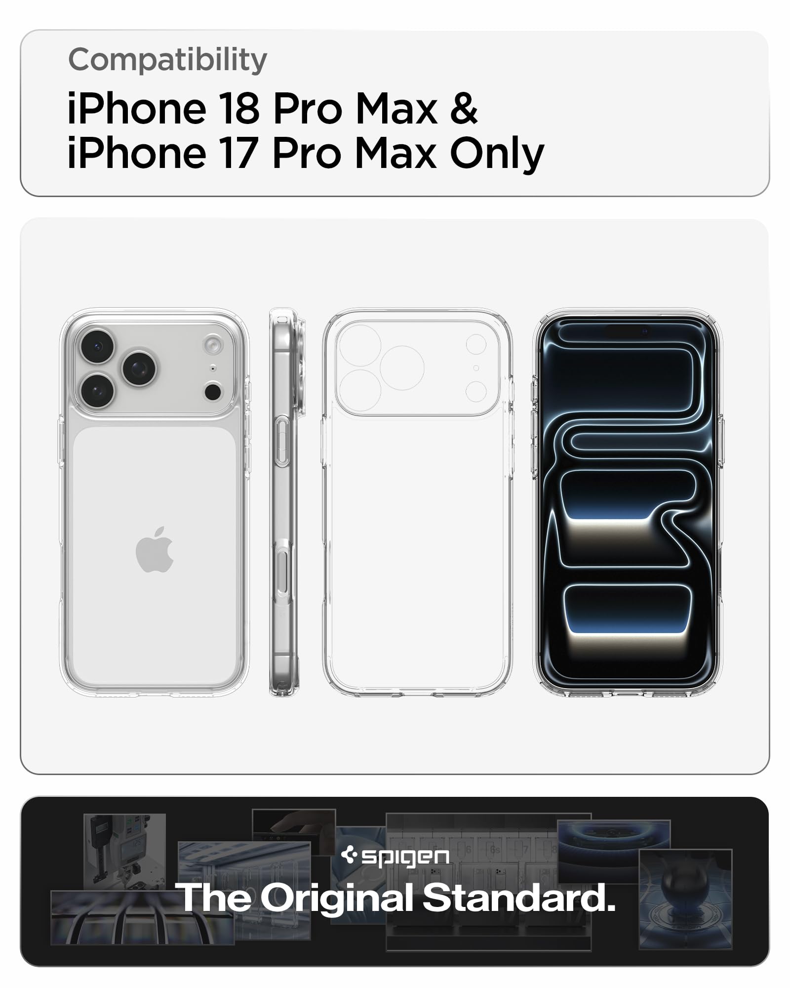 Spigen Ultra Hybrid Case for iPhone 17/18 Pro Max, Crystal Clear — Amazon image 9