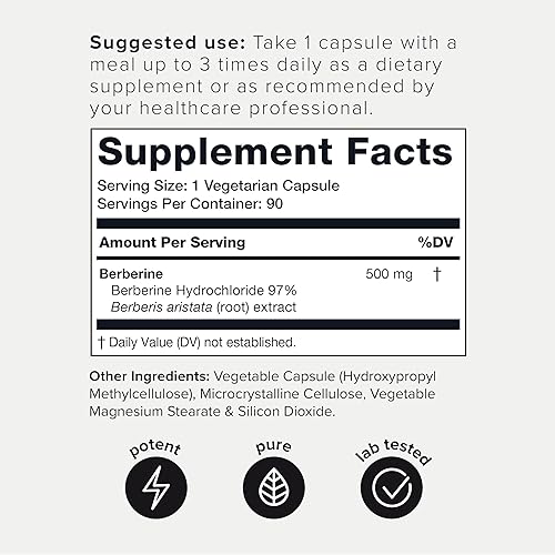 Miniatura 2 de HCl de berberina ultra alta resistencia del Himalaya 97 altamente purificado y biodisponible cosechado silvestre fórmula concentrada 821 berberina