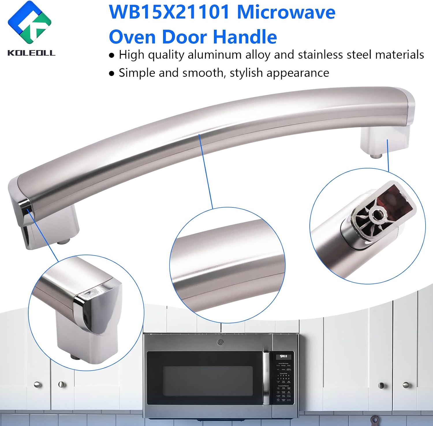 WB15X21101 Microwave Door Handle Replacement Compatible with GE Microwave