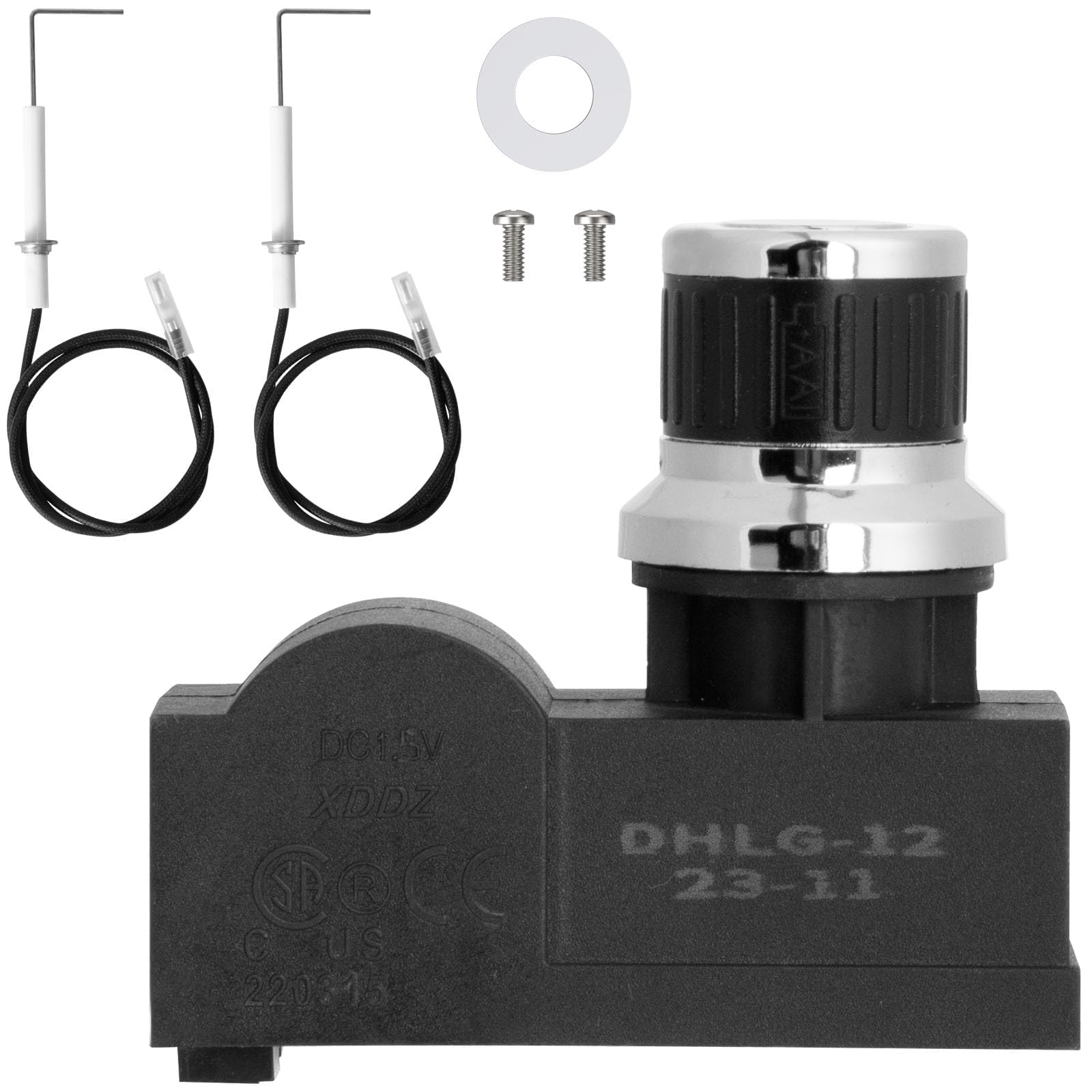 Photo 1 of 2 Outlet Igniter Kit for Blackstone 28" Griddle Igniter Replacement DHLG-12 Starter for Blackstone Ignition Switch 2-Burner Black Stone Accessories, Ignitor Button&Ignition Wires Kit,AA Battery Needed