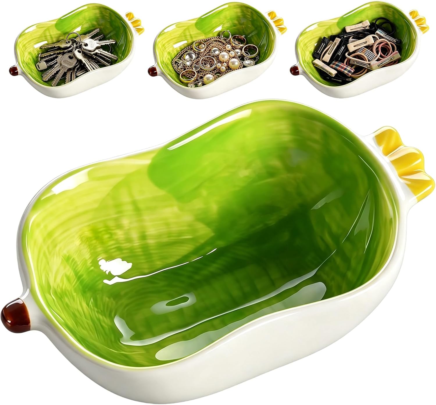 Ceramic Jewelry Trinket Dish Decorative Ring Holder Key Bowl for Women Gift