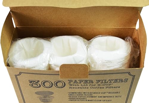 Miniatura 9 de canFly Filtro de papel sin blanquear con tapa compatible con filtros Keurig K-cup de una sola taza compatibles con Keurig, Ekobrew, EZ-Cup y otros