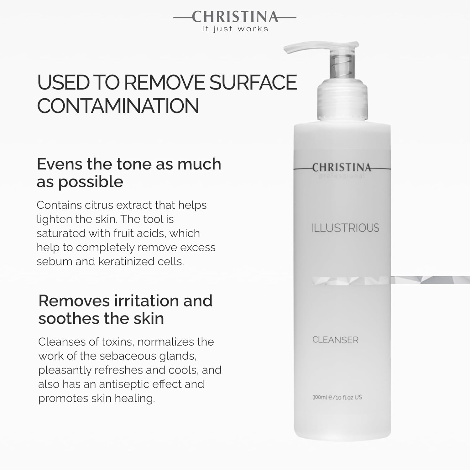 Christina - Illustrious Facial Cleanser - Glycolic Acid Face Wash - AHA Cleanser - Reveals Radiant Skin - Pore Purifying Facial Wash - Cleansing and Hydrating Skincare - 300 ml - Image 4