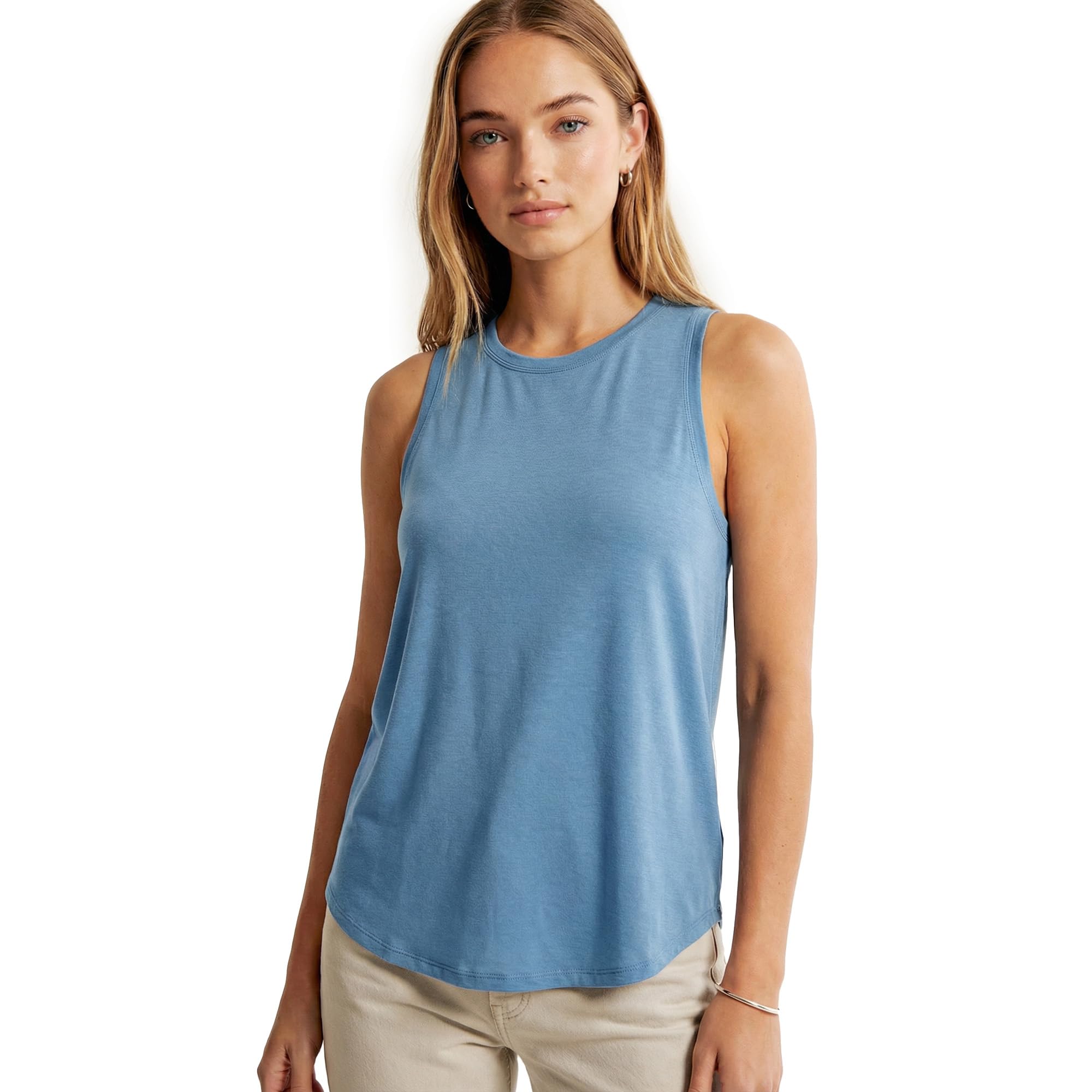 sissycos Women's Workout Racerback Tank Tops Loose Fit Sleeveless Athletic Shirts