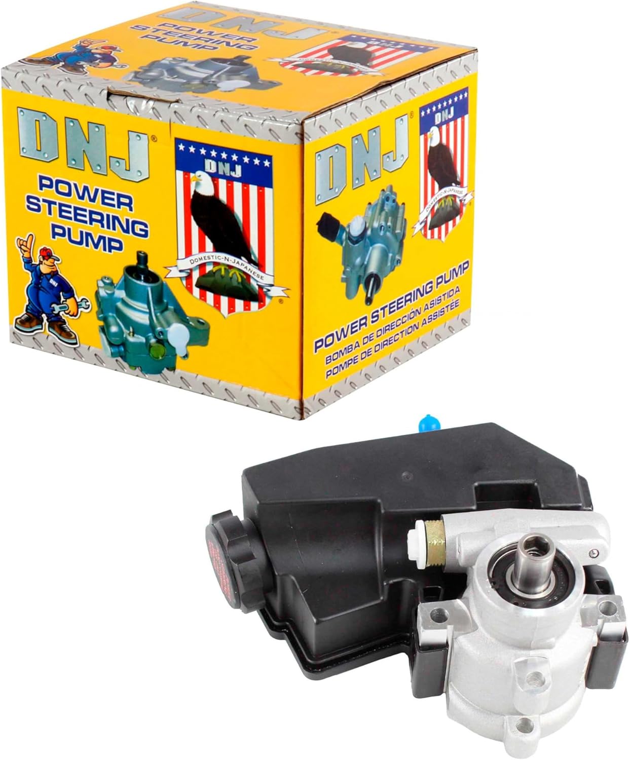 DNJ PSP1098 NEW Power Steering Pump for 1991-1998 Dodge Jeep Dakota Grand Cherokee 4.0L-5.9L L6 12V OHV 242cid