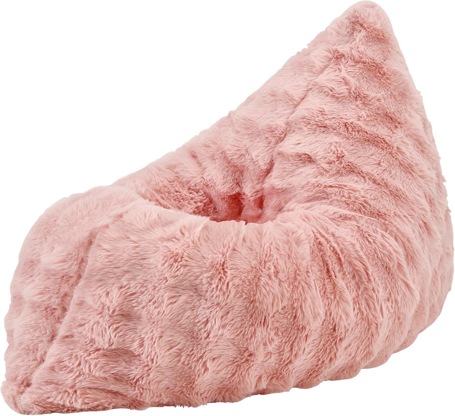  Bean Bag Chair Small Fluffy Pink Beanbag with Memory Foam Filled thumbnail