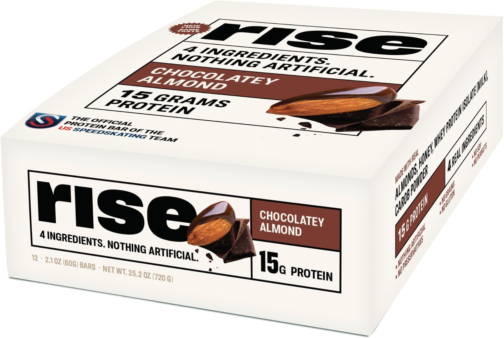 Rise Whey Protein Bars - Chocolatey Almond | Protein Bar (Previous Packaging)