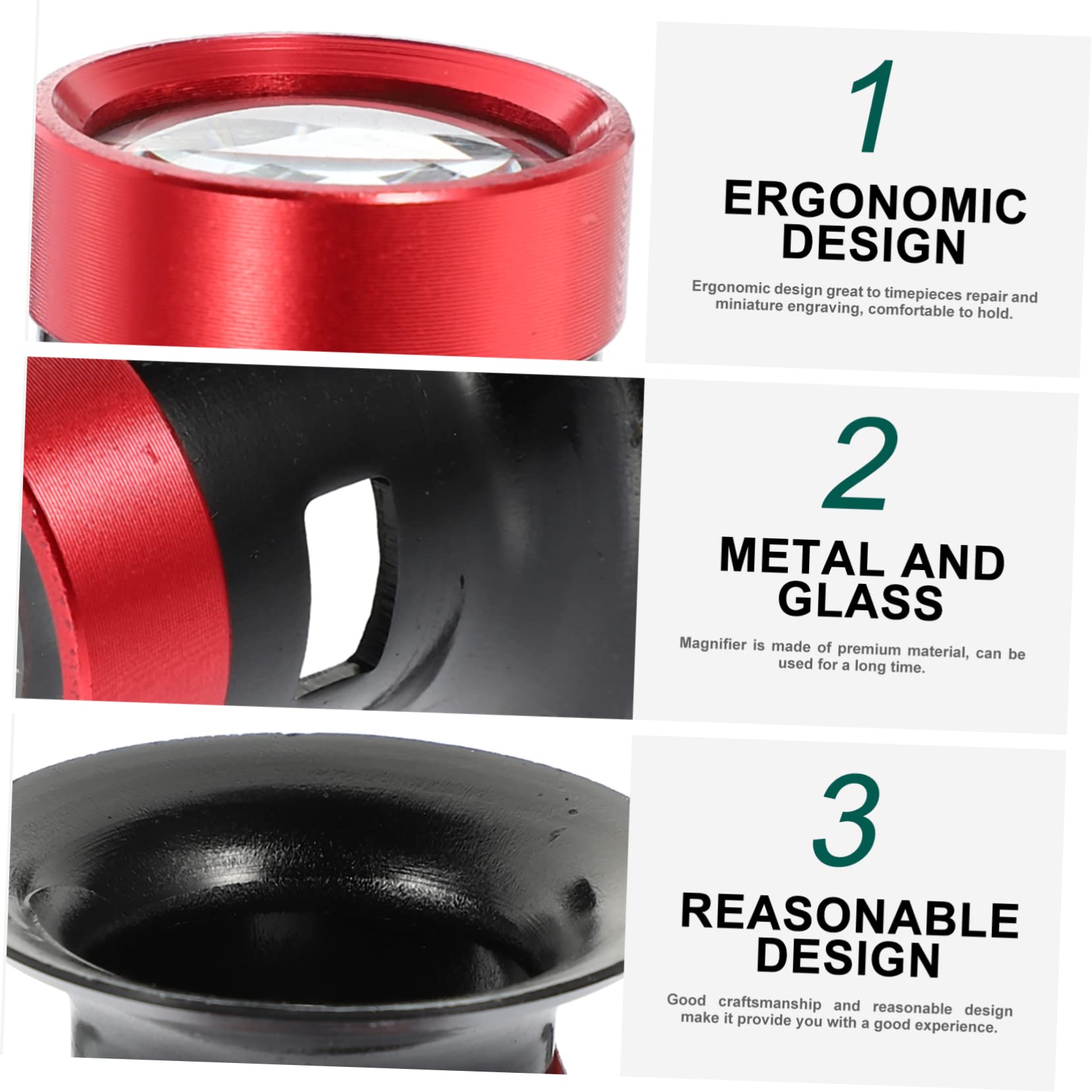 Gogogmee Professional Jewelers Loupe Metal Magnifying Glass Watchmaker Loupe Loop Magnifier for Jewelers