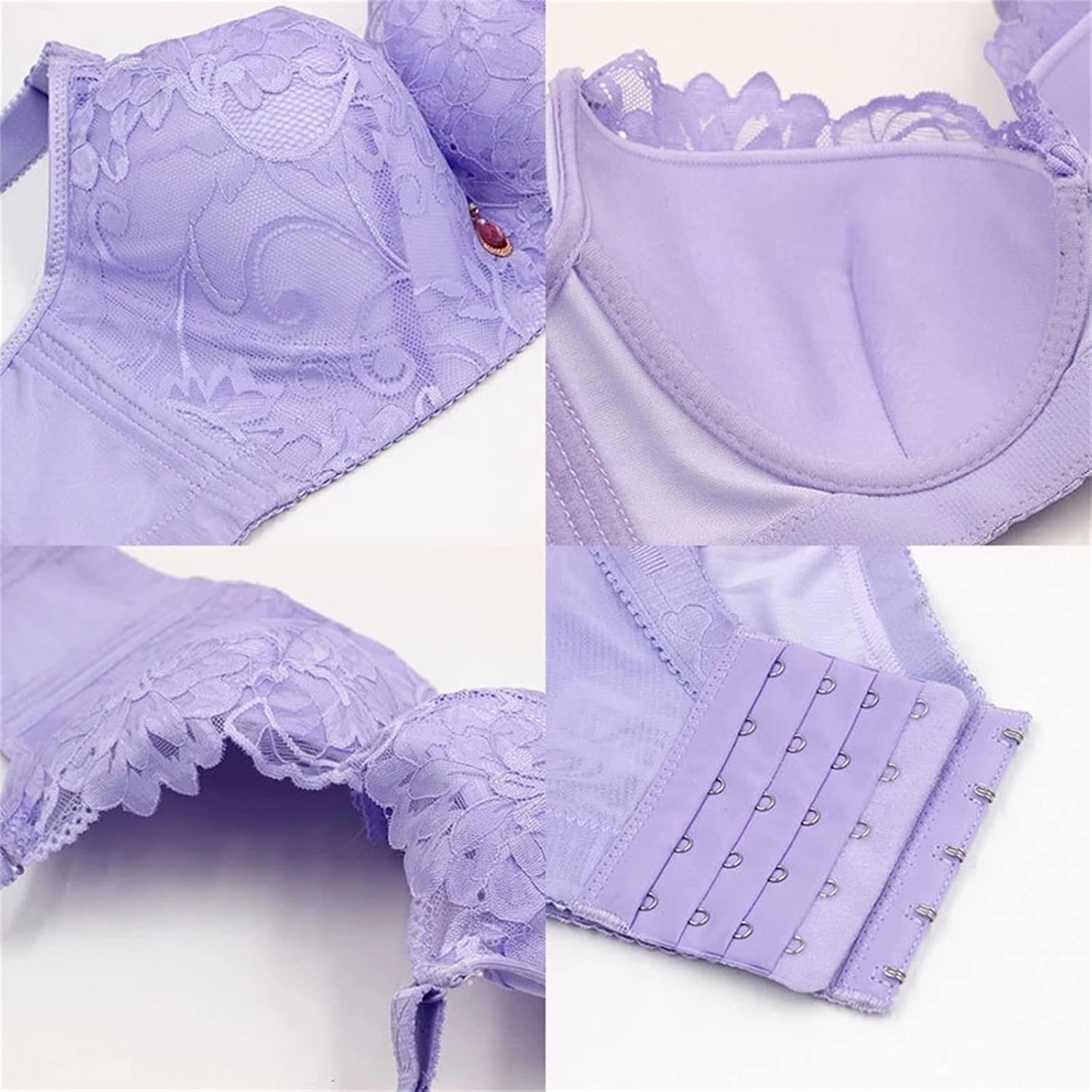 ブラジャー レース セクシー ブラ プラスサイズ ランジェリー 34-50 CDE シームレス ブラ アンダーワイヤー 肌にやさしく