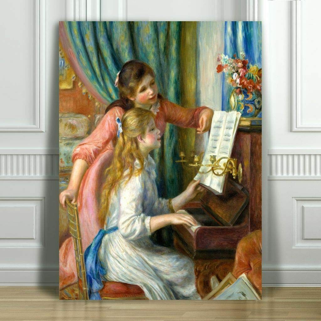 Amazon.com: RENOIR - Two Young Girls at the Piano - CANVAS ART