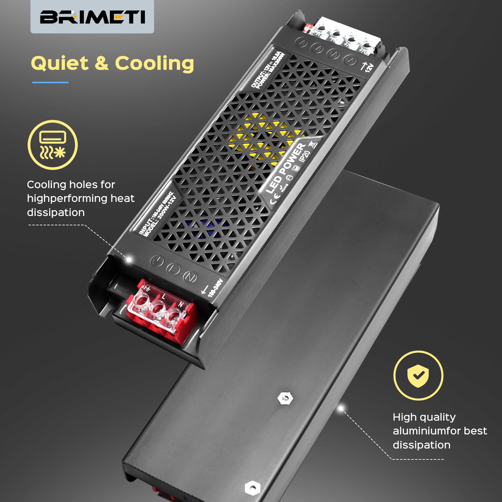 Transformateur LED 220V 24V 300W Alimentation Dimmable Basse Tension Driver 220V AC à 24V DC 12.5A Ultra Mince Convertisseur Transfo Constante Intérieur Transformateur pour LED Bande Lumineuse