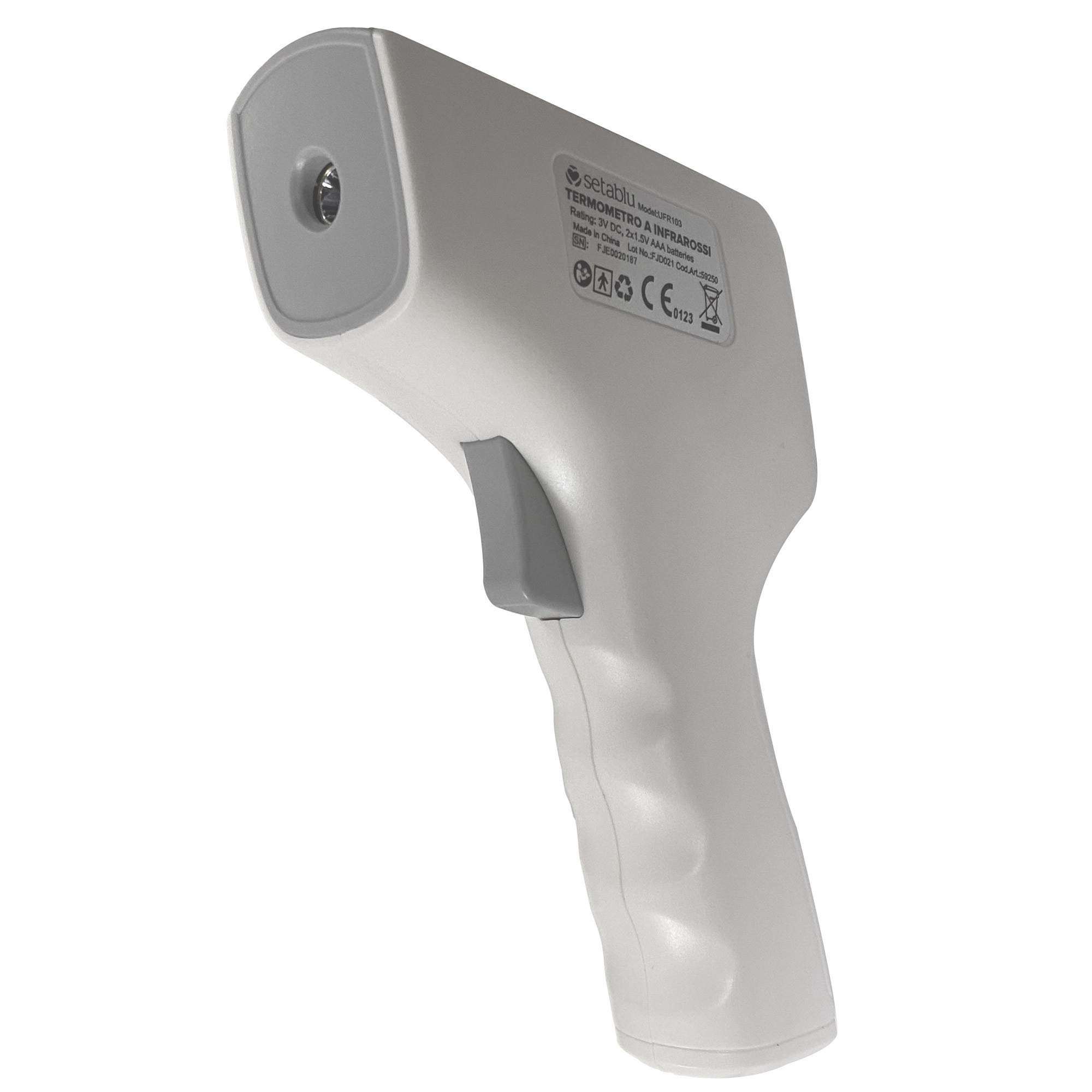 Mediawave Store - Termometro digitale per bambini 59250 ad infrarossi SETABLU senza Contatto schermo lcd, No Touch, per la Misurazione della Temperatura, Febbre, Stati Influenzali