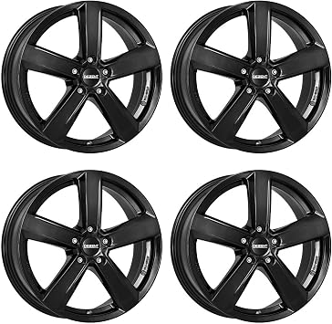 4x Dezent alloy rims TU black 6.0Jx15 ET38 5x100 compatible with Skoda Fabia Octavia Praktik Rapid Roomster Scala