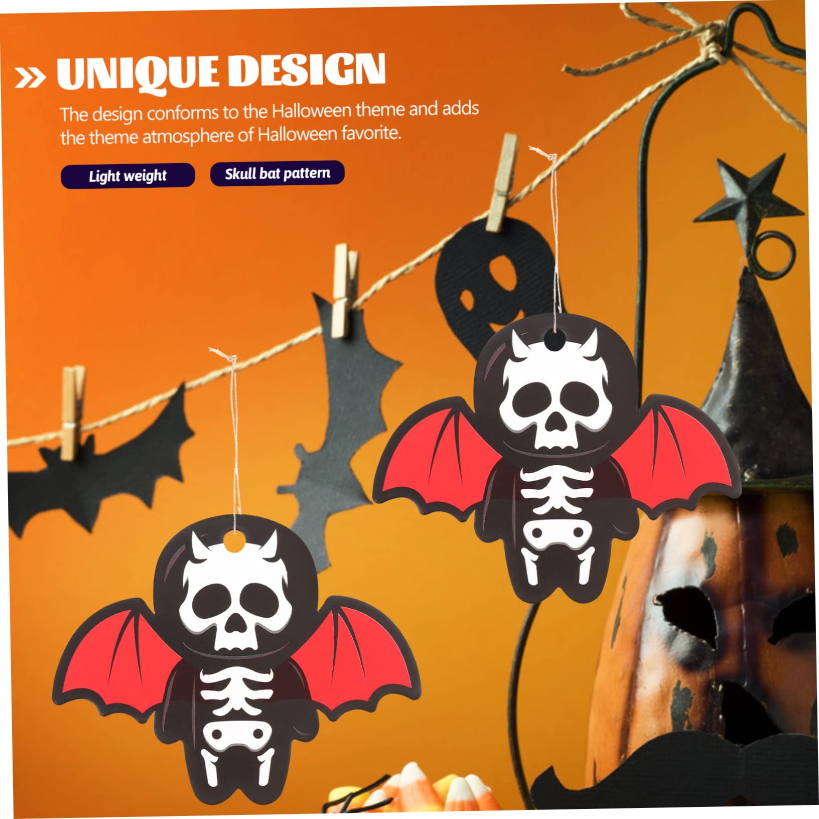 PRETYZOOM 500 Stück Fledermaus Anhänger Zum Aufhängen Halloween Ausschnitt Süßes Oder Saures Tag Halloween Anhänger Hängende Verzierung