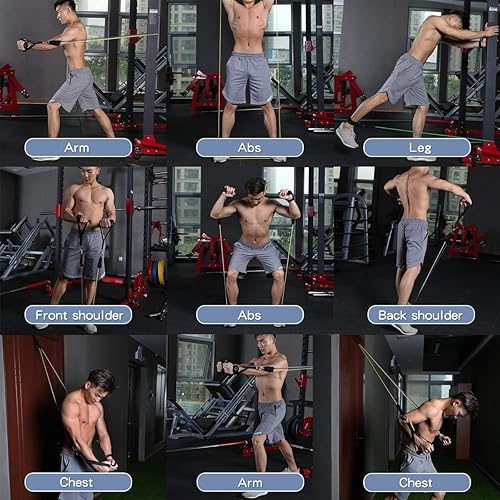 Miniatura 6 de WHATAFIT Resistance Bands, Exercise Bands，Resistance Bands for Working Out, Work Out Bands with Handles for Men and Women Fitness, Strength Training