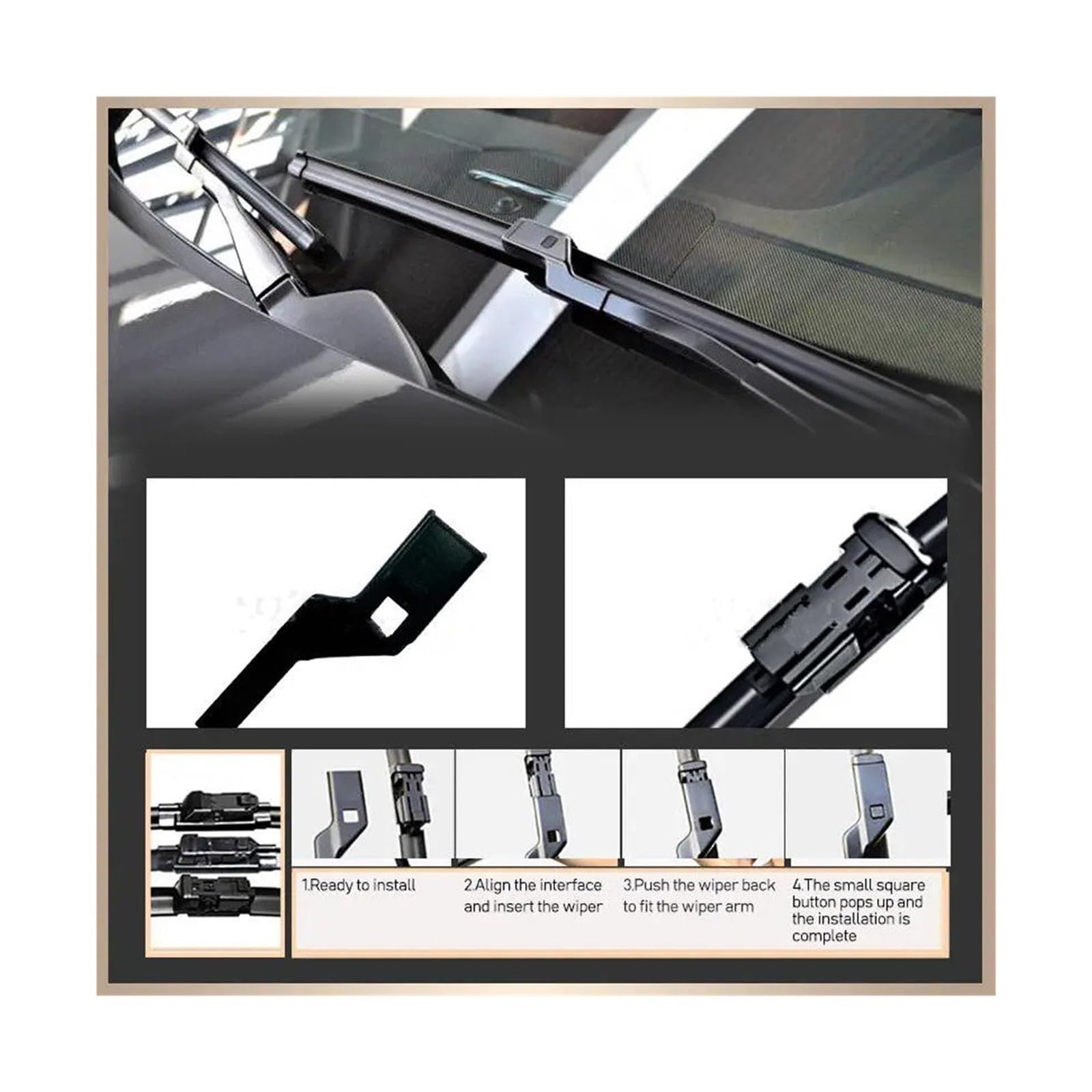 Escobillas Iimpiaparabrisas para Citroen para C4 para Picasso 2 2013-2022 Limpiaparabrisas Trasero Escobilla Limpiaparabrisas Escobillas Iimpiaparabrisas Belanteras