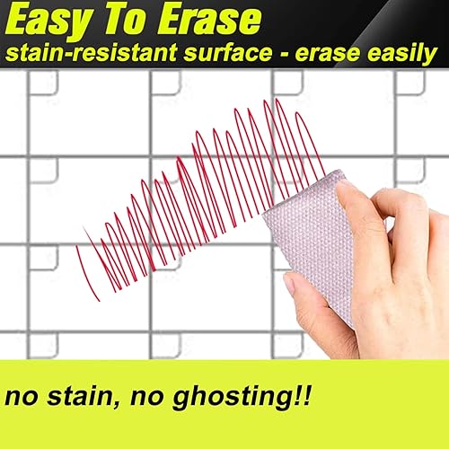 Miniatura 5 de Calendario semanal y mensual pizarra blanca de 11.81 x 15.75 pulgadas, pizarra de borrado en seco, lista de tareas para planificar el calendario,