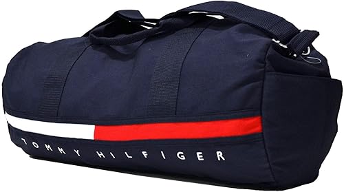 Tommy Hilfiger Bolsa de lona grande con logotipo grande (azul marino)