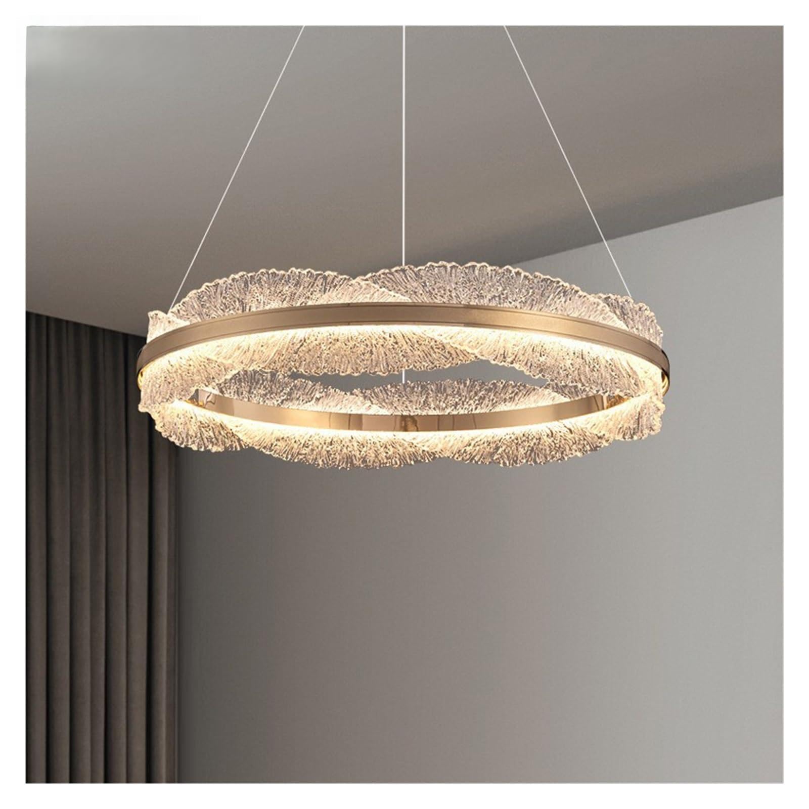 Lustre en cristal moderne pour remplacer un éclairage de salon sombre