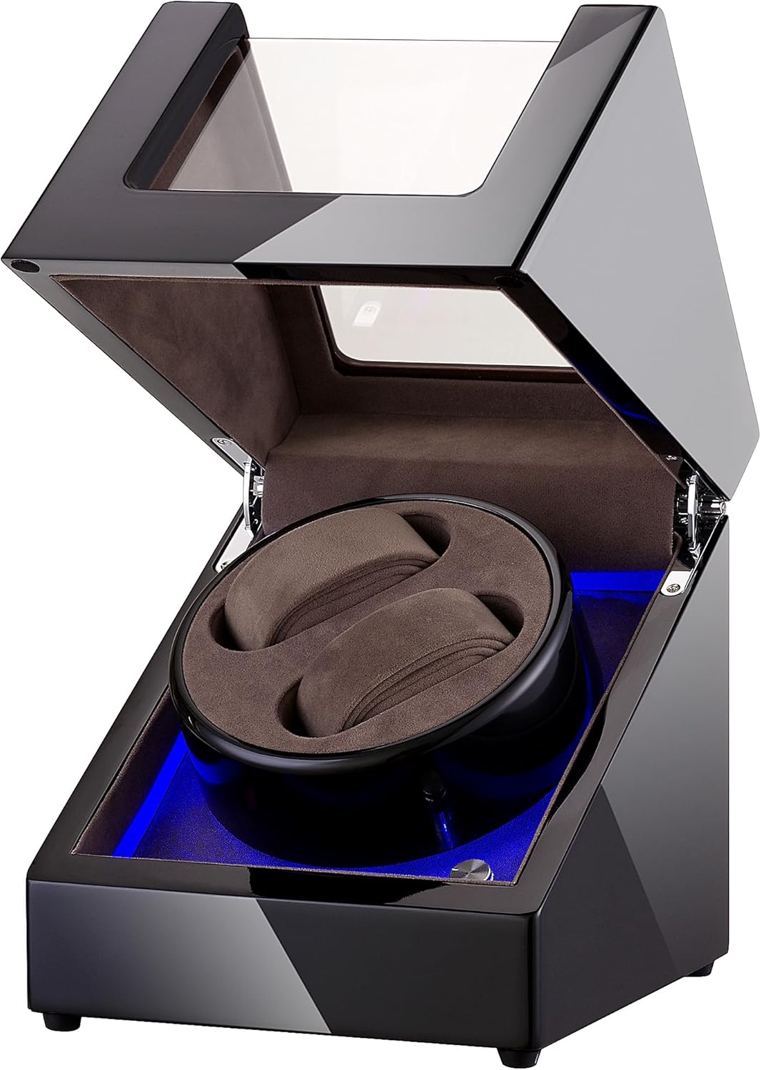Watch Winders For Automatic Watches,Double Watch Winder with Quiet Motor, Automatic Watch Winder With Led Light, Watch Winder With Four Rotation Modes,Soft quality watch pillow, piano lacquer appearance，Best Gif (Rosebrown)