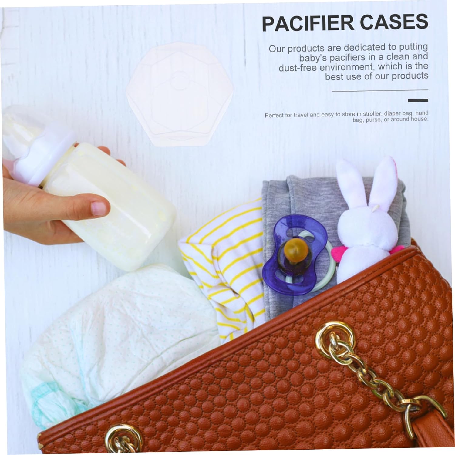 YARNOW 3sets 5pcs Transparent Pacifier Packing Box Portable Multi Purpose Storage Cases for Pacifiers Items Smooth Edge Design Convenient for Travel and Everyday Use 5pcs*3