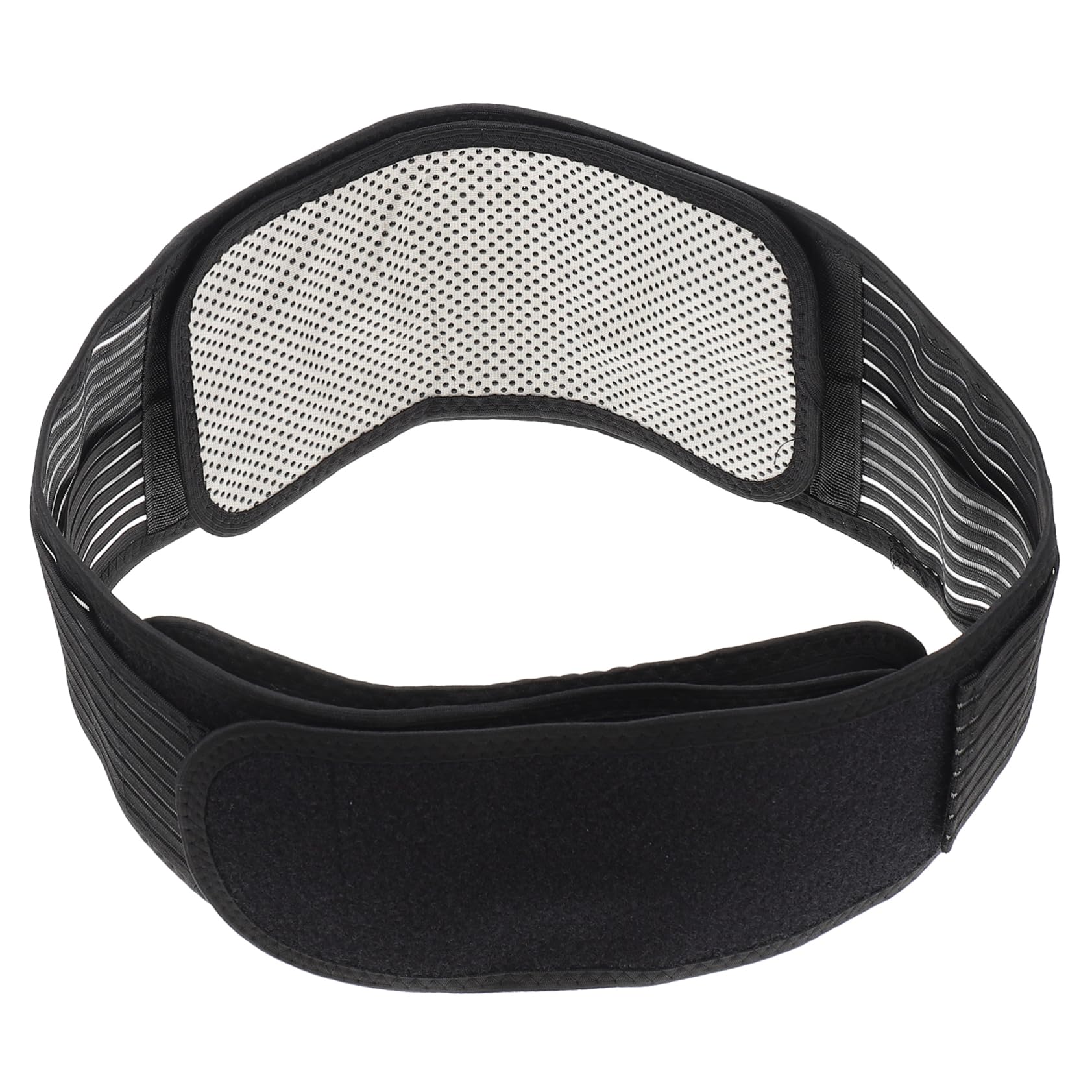 MOLUCKFU Warm Keeping Sports Belt Self-heating Waistband Lumbar Support Relief Elastic Men Women Black Xl