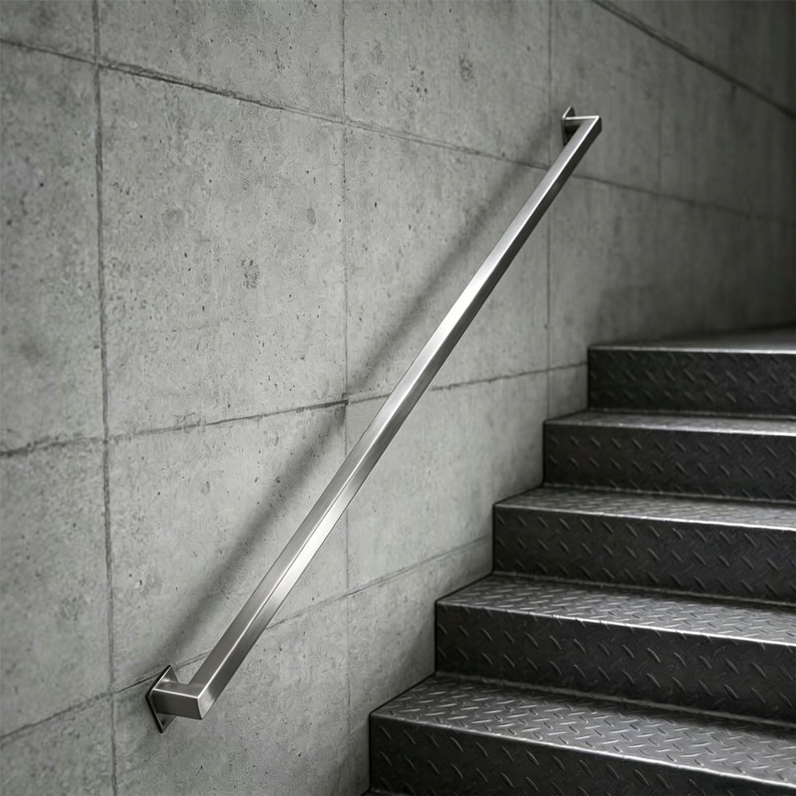 RRrawgff Stairs Handrails for Walls - Staircase Handrails, 1m 2m 2.5m 3m 5m Stainless Steel Stairs Railings, Wall Mounted Banister Hand Railing, Outdoor Grab Rail(6.6ft/200cm)