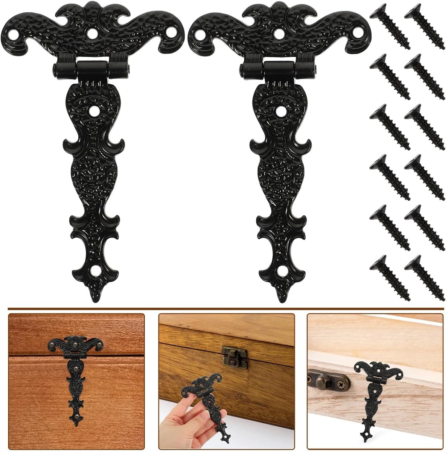 2 Pcs Door Hinge Furniture Hinge Door Latch Door Hinge Garden Door Patio Door Wooden Fence Furniture Hardware Hinge Accessories