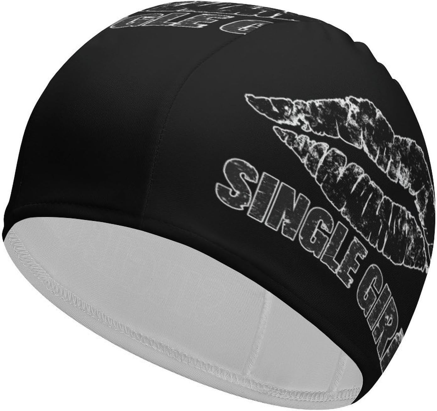 Single Girls Womens Swim Cap for Men Adult Swimming Hat Curly Short Medium Long Hair