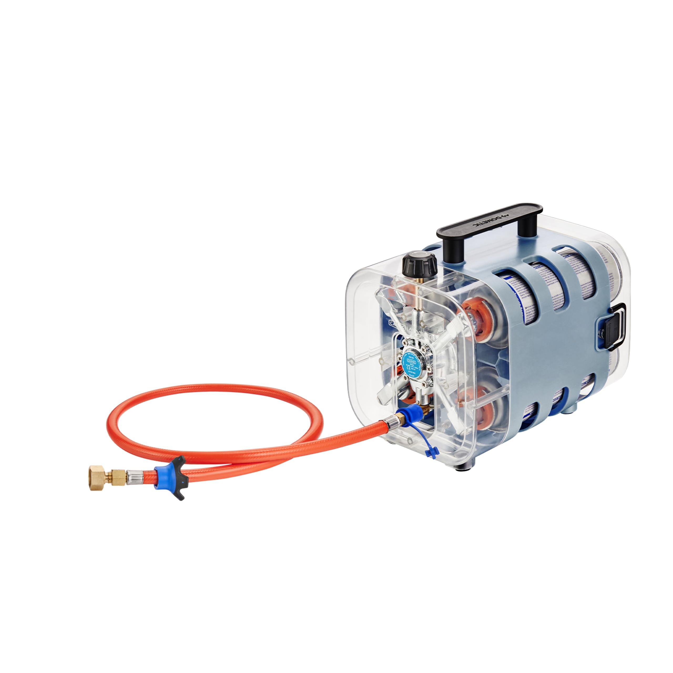 CADAC - Quad Power Pak - Alimentation en gaz légère et portable - Libération rapide - Incl. Sac de transport - Camping - 8 heures d'essence - Les incontournables du barbecue - Utilisation en extérieur