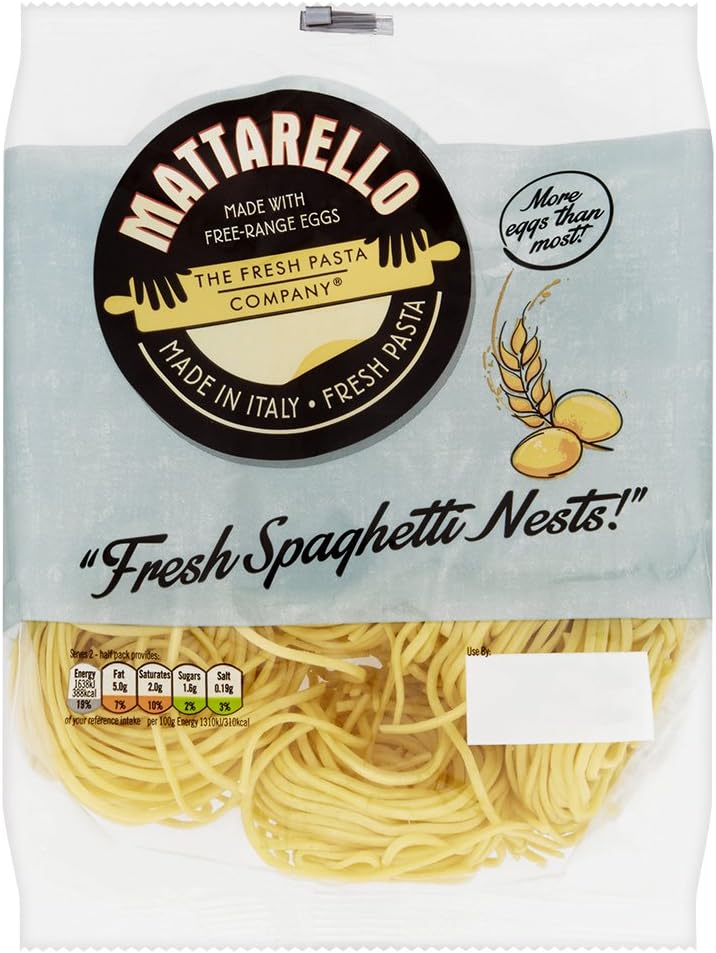 Mattarello by The Fresh Pasta Company Fresh Spaghetti Nests 250 g