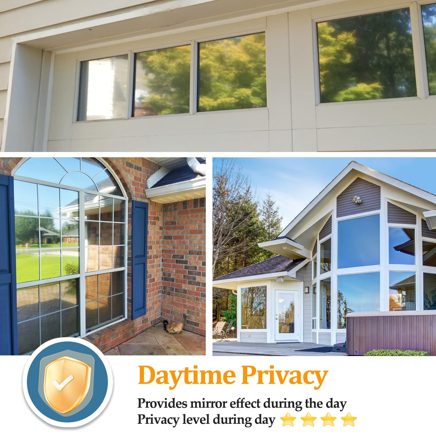 Zindoo One Way Window Film, Reflective Window UV Film, Mirror Anti Glare Film, Privacy Clear Heat Control Window Tint - Image 3