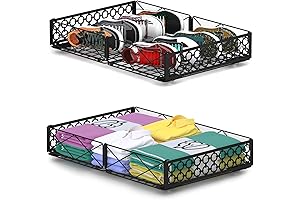 NADAMOO Under Bed Plastic Storage Drawers, 2-Pack Underbed Rolling Storage Containers