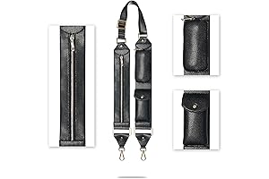Purse Replacement Adjustable Bandolier Strap with Pouch