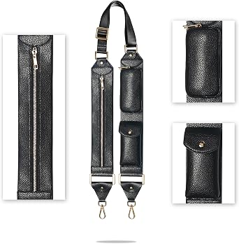 LUCKYCOIN Replacement Crossbody Staps,Wide Vegan Leather Shoulder Strap,Adjustable Universal Crossbody Purse Strap