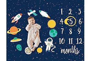 Space Milestone Blanket for Boys