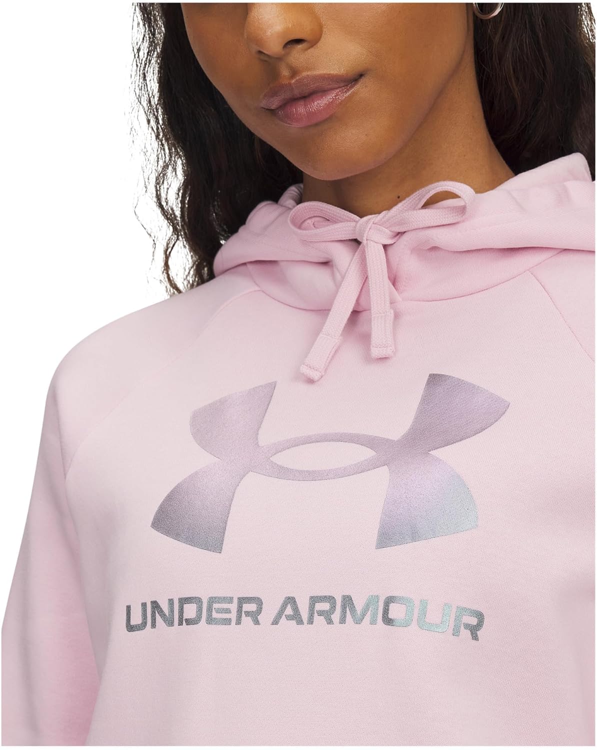 Under Armour womens Rival Fleece Shimmer Hoodie - Image 3
