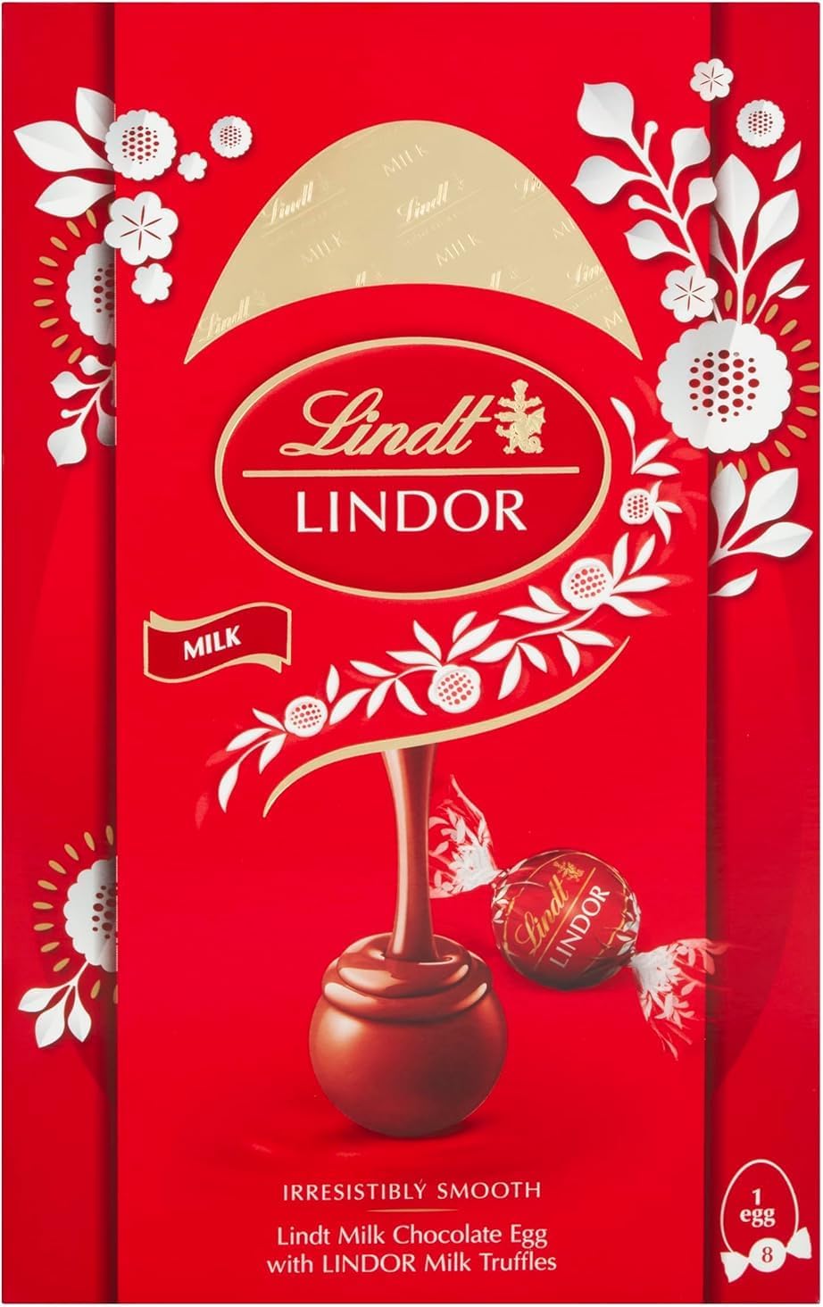 Large Easter Egg Range - Premium gift for Easter 2026 (Lindt Lindor Milk Chocolate Egg with Milk Truffles 260g)