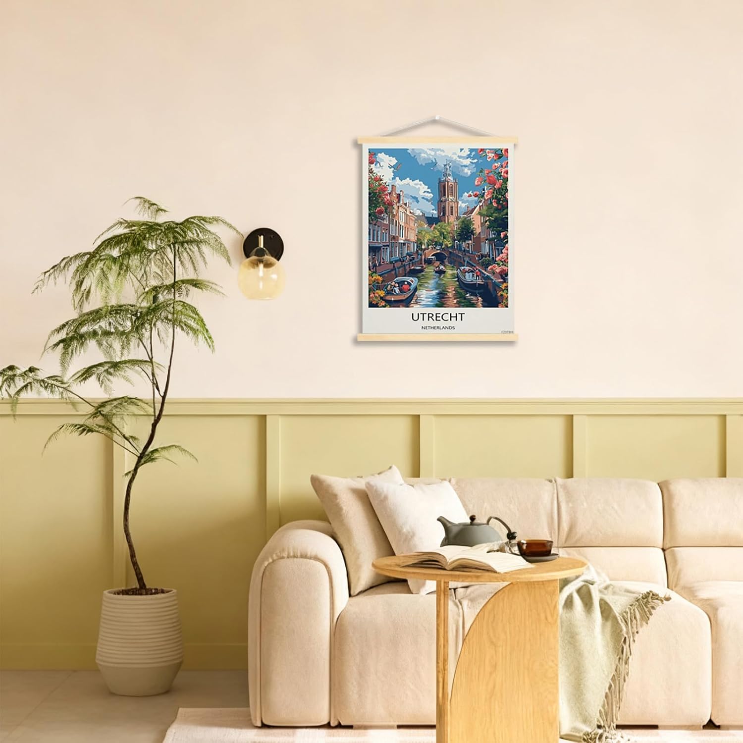 FZDTBHI Utrecht Netherlands Vintage Travel Poster Picture Canvas Wall Art Print Home Room Decor Framed Poster 12x16inch - Image 2