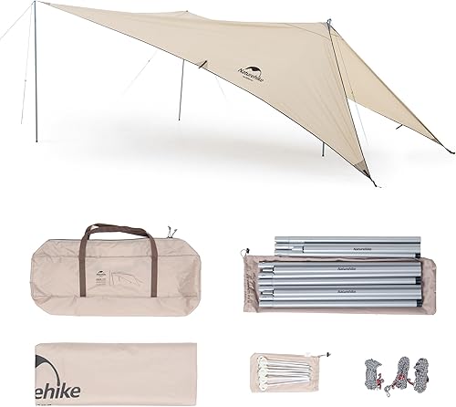 Naturehike Toldo UPF50+ para automóvil, toldo impermeable para tienda de campaña para automóvil, parasol para 4-6 personas, SUV, toldo para
