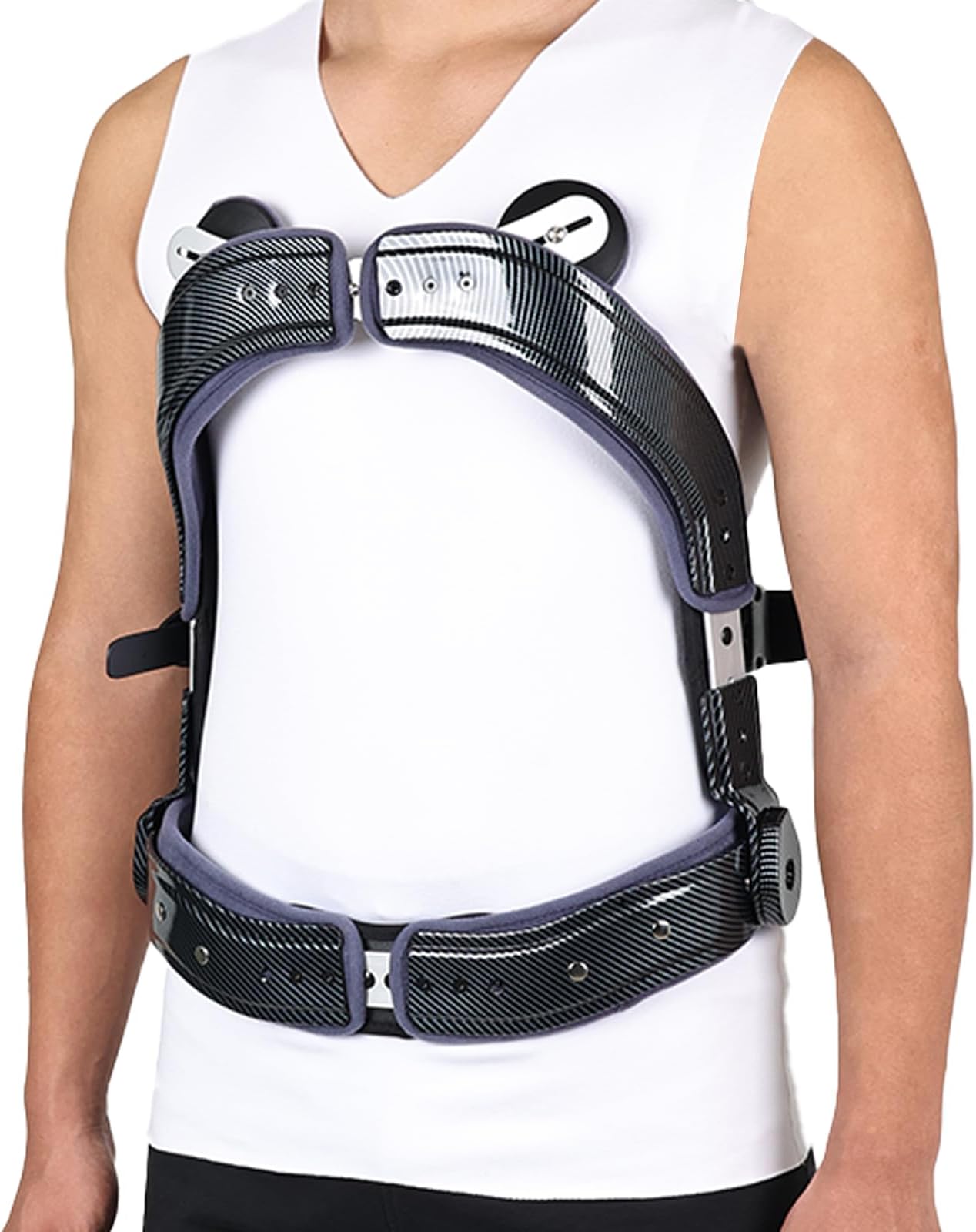 Orthomen Hyperextension Back Brace, Spinal Lumbar Fracture Thoracic Medical Orthotics Spine Fixation Lumbar Thoracolumbar Brace(XL)