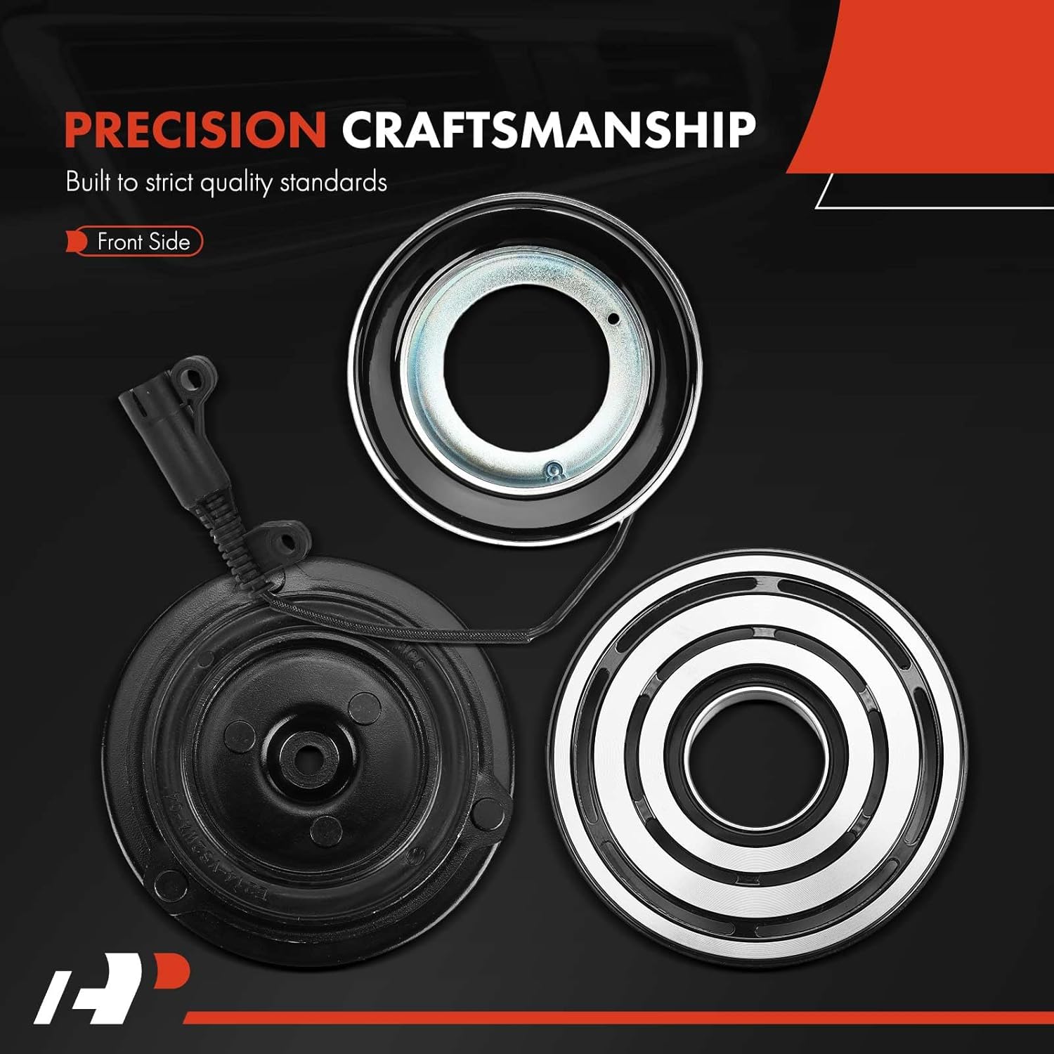 A-Premium Air Conditioner AC Compressor Clutch Kit Compatible with Mini Cooper 2002-2008 1.6L, with 6-Groove Pulley and CVC Compressor