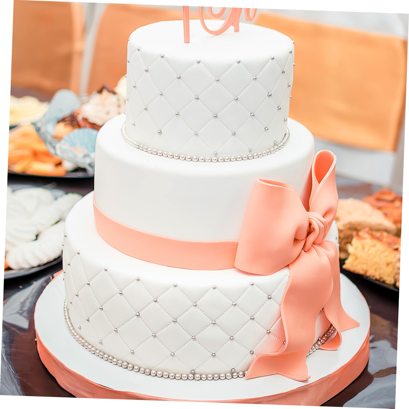 UPKOCH 4Pcs Fondant Impression Mat for Cake, Diamond Quilted Grid Texture Fondant Embosser, Transparent Plastic Fondant Mat, Fondant Tools for Cake Decorating - Image 3