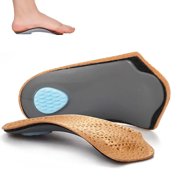 Arch Support Insoles for Women/Men, 3/4 Plantar Fasciitis Insoles High Arch Supports Shoe Insoles for Flat Feet, Over-Pronation, Foot Pain Relief, Orthotics Heel Cushion Inserts for Running Walking, M